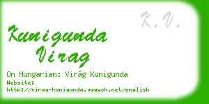 kunigunda virag business card